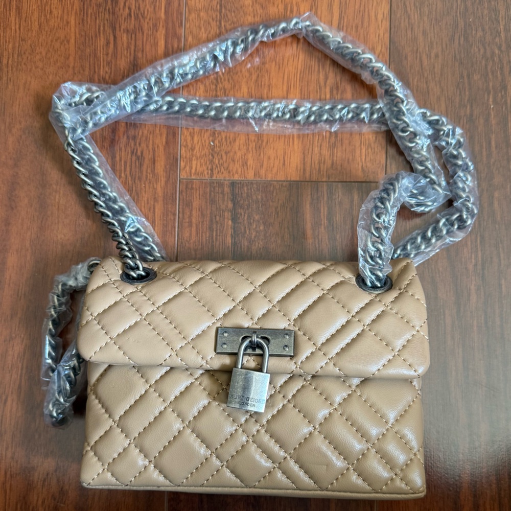 Kurt Geiger Quilted Tan Crossbody Bag